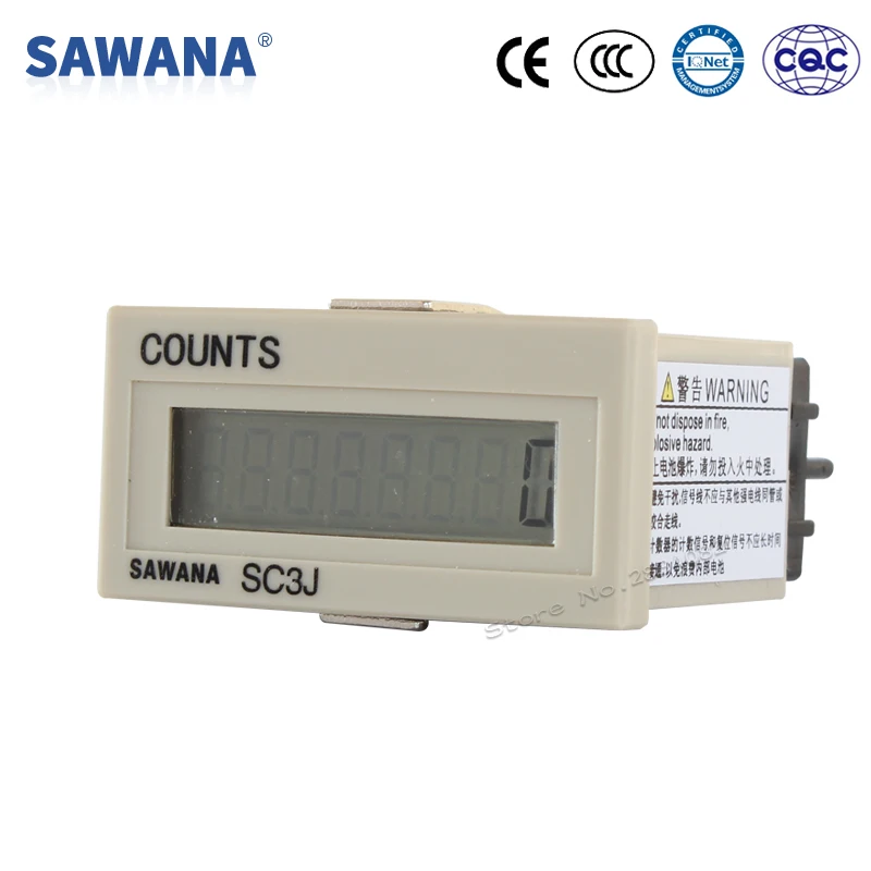 ЖК счетчик с питанием без напряжения DC5 30V 100 240VAC SC3J8 таймер 8 значный 0 99999999