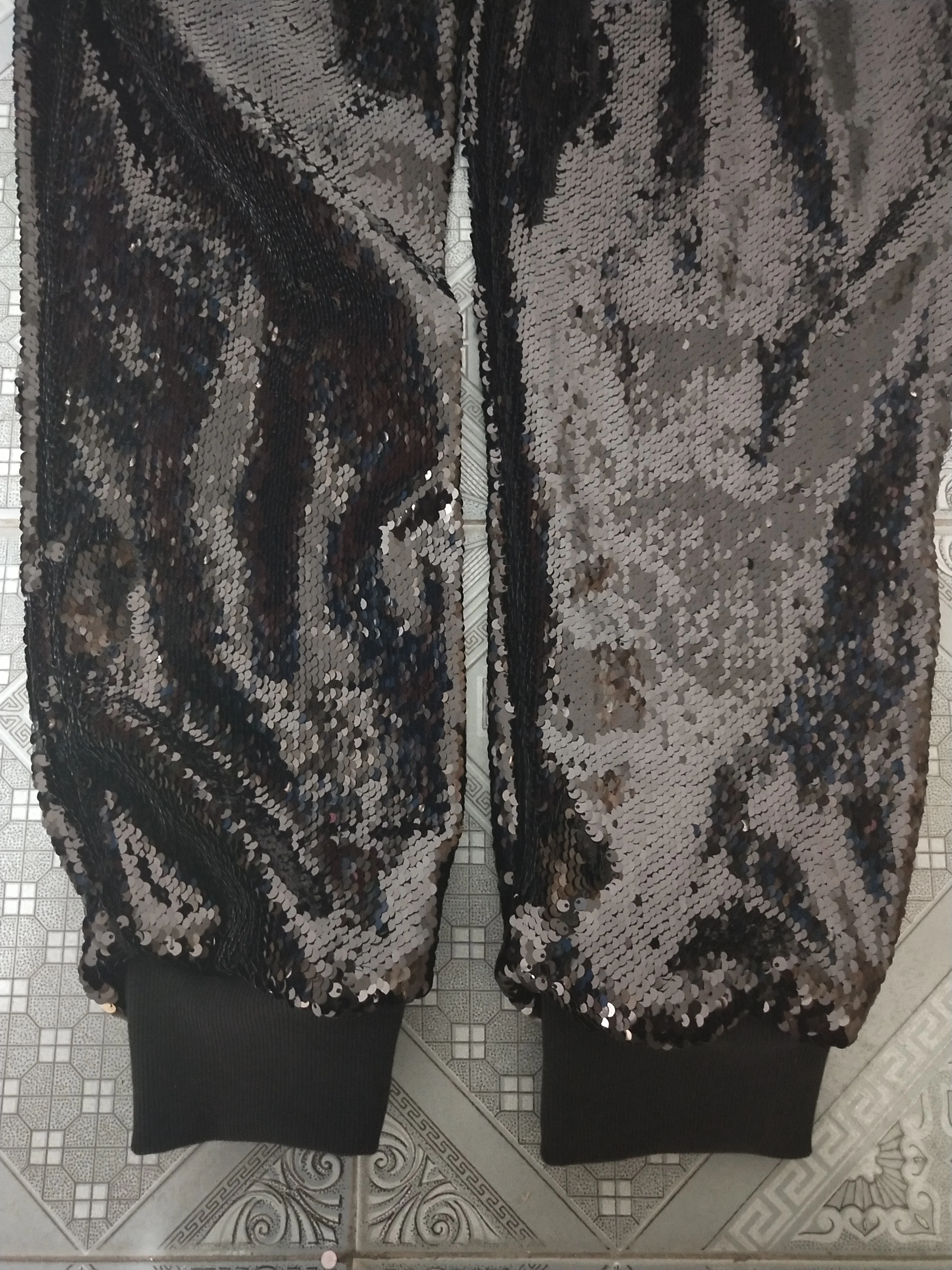 Брюки мужские длинные с блестками повседневные штаны для ночного клуба