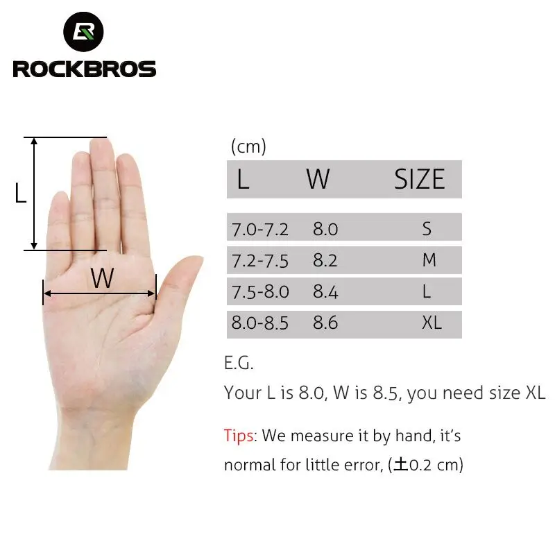 Велосипедные перчатки ROCKBROS губчатые для сенсорных экранов горных
