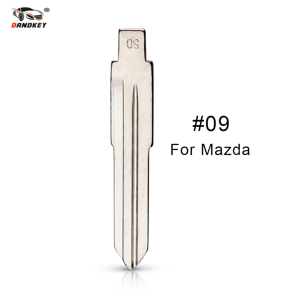Dandkey 1 шт. #09 необработанный ключ для Mazda Vitz брелок автомобильного ключа пустая