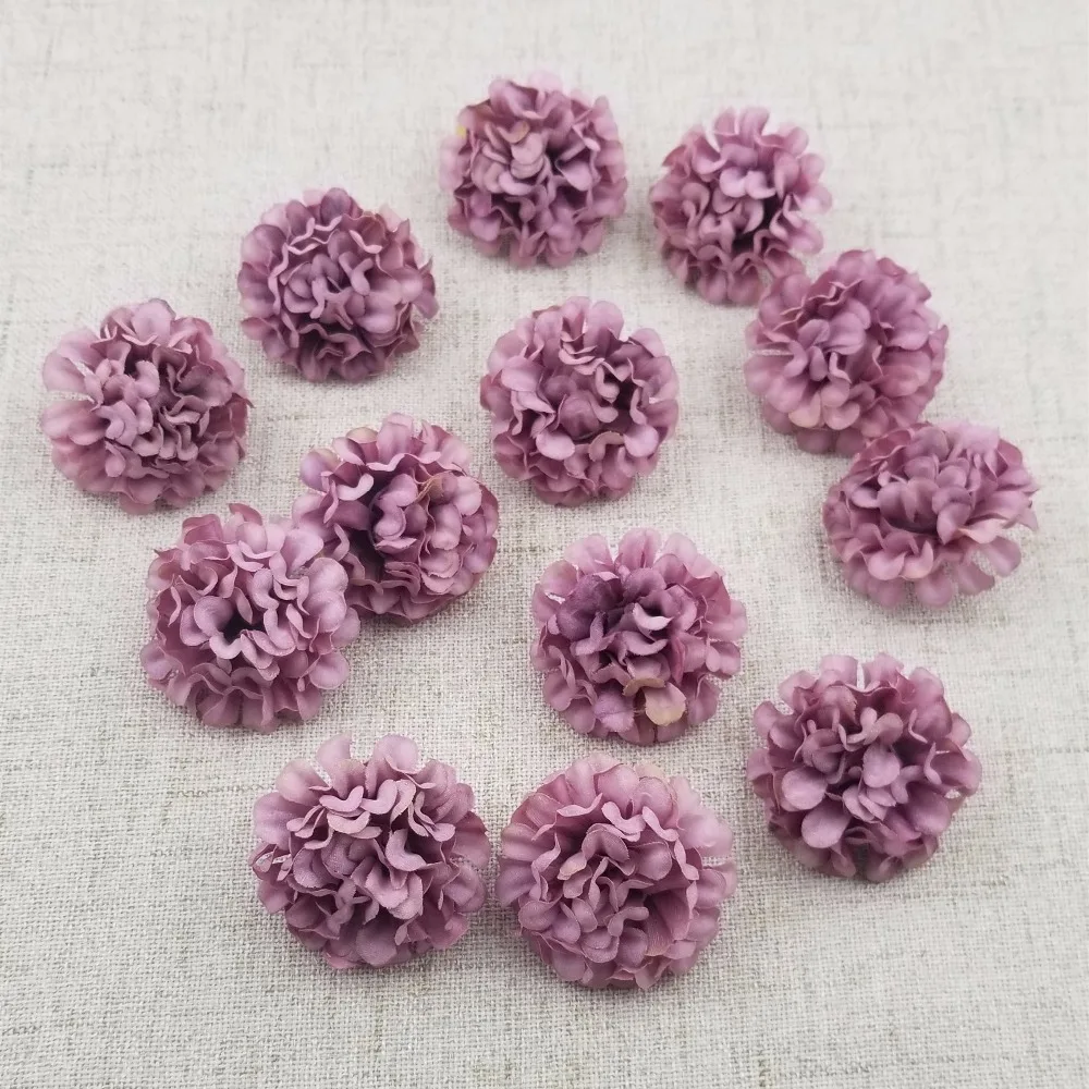 30 шт./лот искусственный цветок шелка Гортензия голова для Свадьбы вечерние