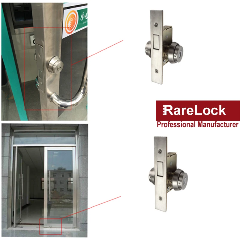 Rarelock рождественские принадлежности из нержавеющей стали замок двери с одной стороны кнопки с одной стороны ручка для офиса дома безопасности оборудования DIY a