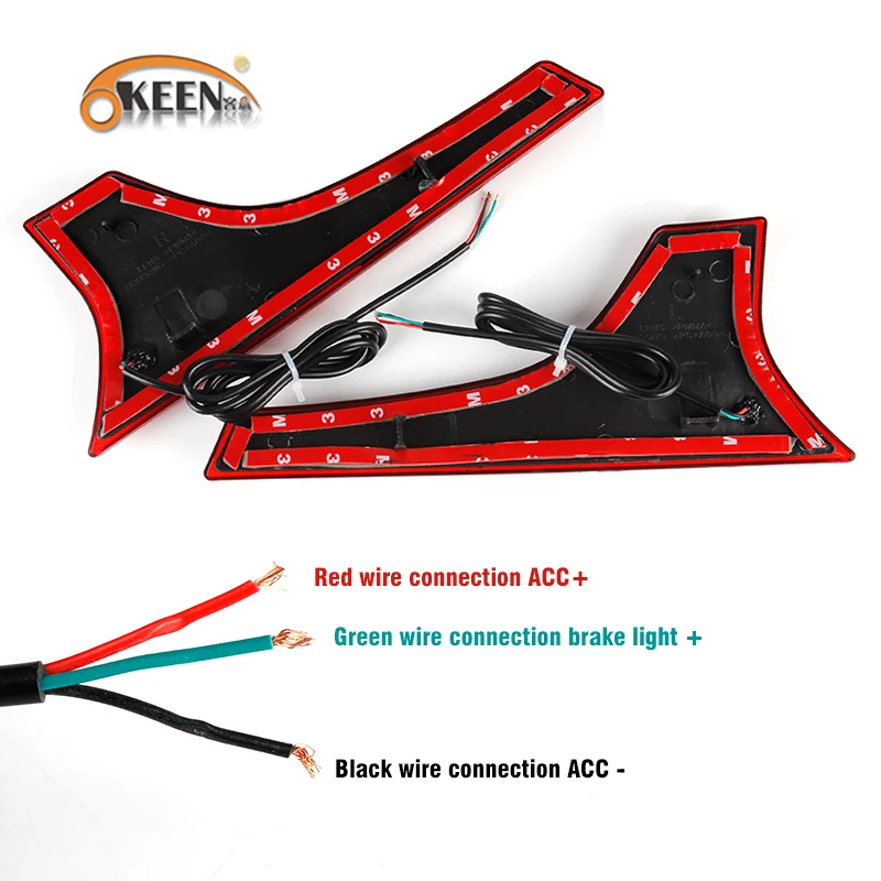 OKEEN 2pcs Car LED Rear Bumper Reflector Light for Suzuki Ertiga 2012- Tail Brake Light for SCROSS VITARA SX4