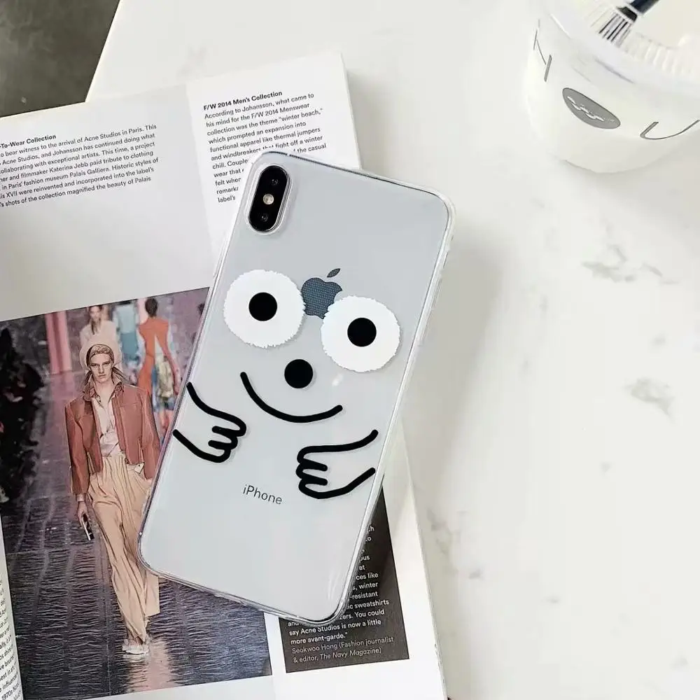 Мультяшный Забавный чехол для телефона с эмотиконом iphone 7 8 6 6s Plus X Xs Чехлы MAX XR