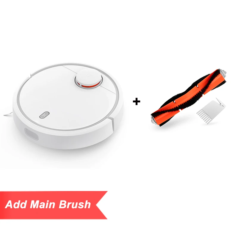 Add Main Brush Робот-пылесос Xiaomi Mi с глобальной версией для дома, автоматический подметальный умный планируемый WIFI приложение, контроль заряда, очистка от пыли - Цвет: Add Main Brush