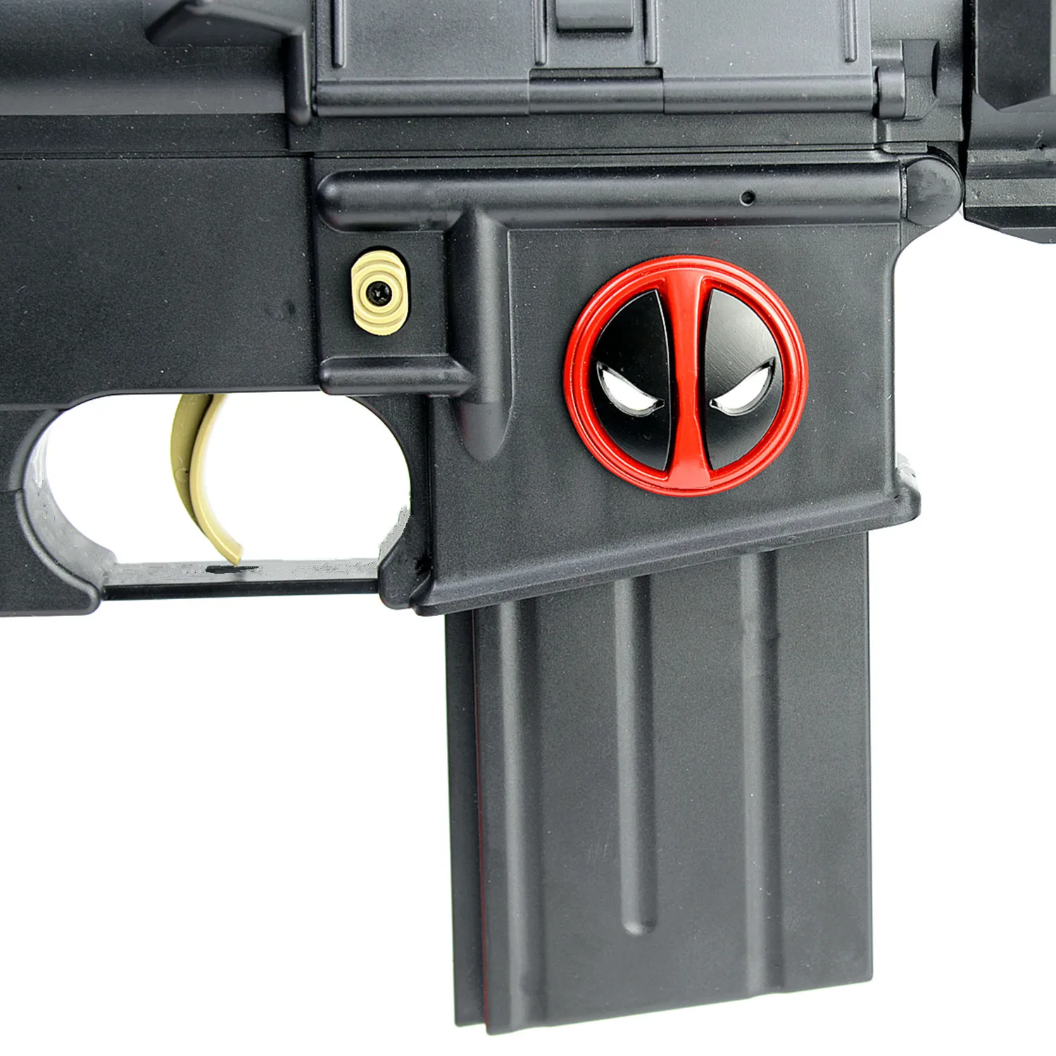 3D металлический Дэдпул Эмблема Наклейка для Magwell Tacticl AR15 M4 M16 AK47 винтовка Глок