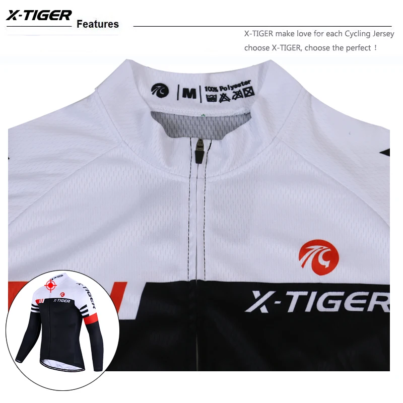 X-Tiger зимний термальный флисовый комплект для велоспорта, одежда для велоспорта, супер теплая одежда для горного велосипеда, комплект одежды для гоночного велосипеда