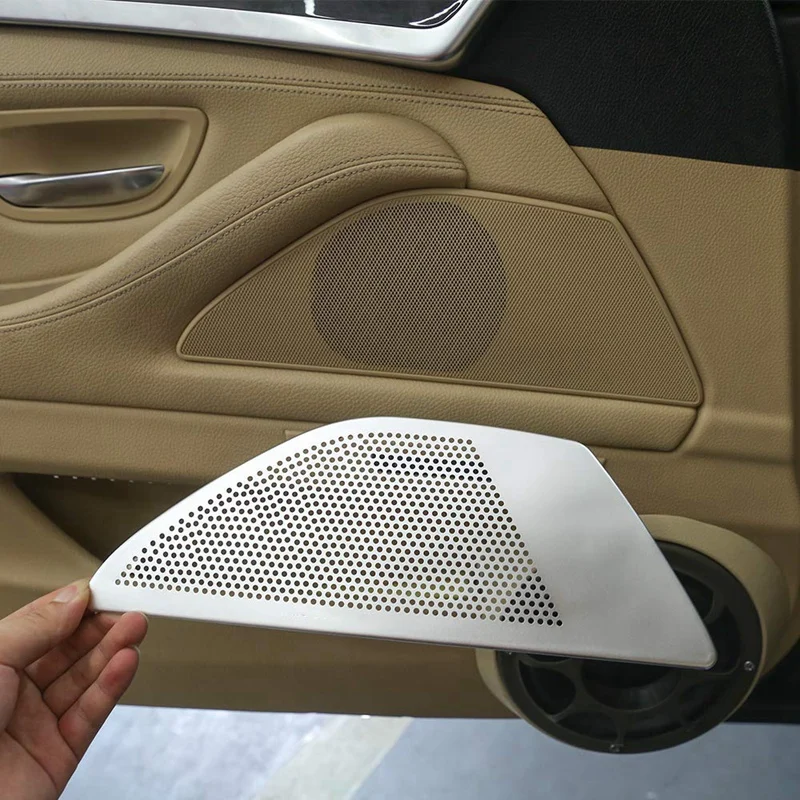 Car Door Stereo Speaker Cover Trim For Bmw 5 Series F10 520 525Li 528 2011-2016 Aluminum Alloy Styling Accessories 2Pcs/Set | Автомобили и