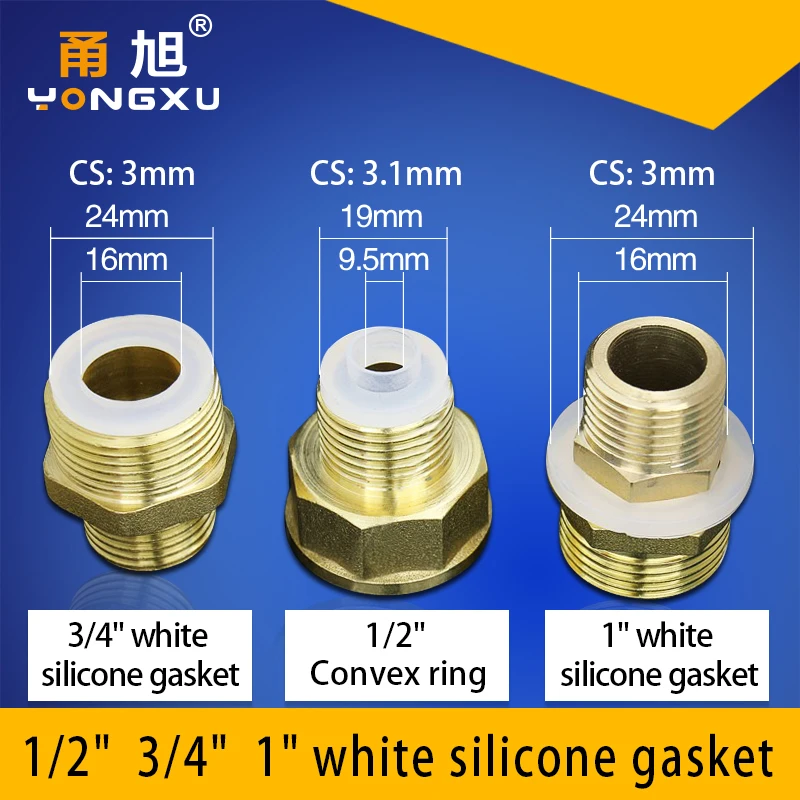 Белый черный 1/2 &quot3/4&quot 1 &quotрезиновое кольцо из кремния PTFE плоская прокладка