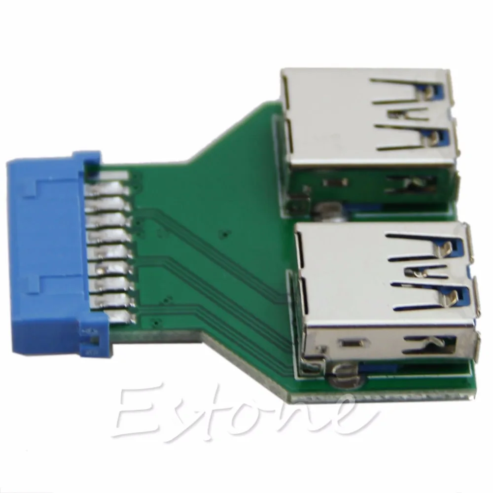 Горячая новинка Внутренняя Материнская плата 2 порта USB 3 0 Женский до 20 Pin