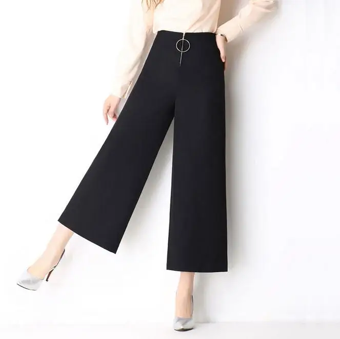 Фото Spring and autumn high waist culottes pants winter fashion wide-leg bigfoot wide leg ankle length trousers Женская одежда Spring and autumn high waist culottes pants winter fashion wide-leg bigfoot wide leg ankle length trousers Женская одежда