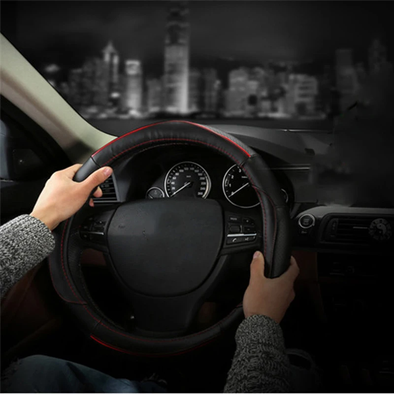 Рулевое колесо кожаный чехол Аксессуары для suzuki sx4 mitsubishi asx skoda kodiaq opel insignia bmw x1 x3 x5