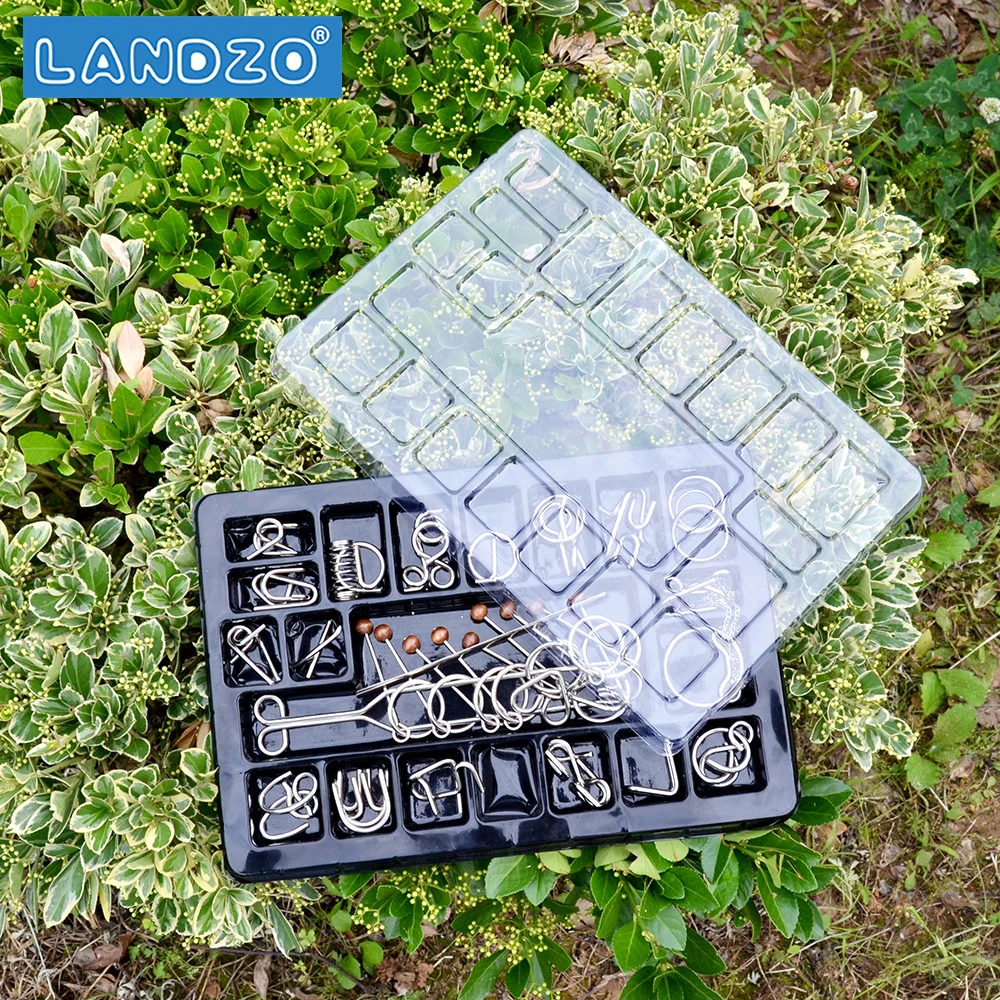 Металлическая проволока Puzzle Набор из 120 с мешком логические IQ Тесты Disentanglemen Утюг