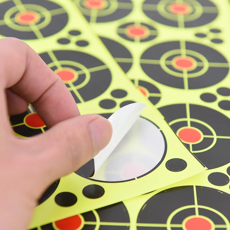 Мишенями съемки брызги свечение флуоресцентный Бумага black& yellowtarget для охоты, стрельбы из лука, стрелы обучение стрелять аксессуары