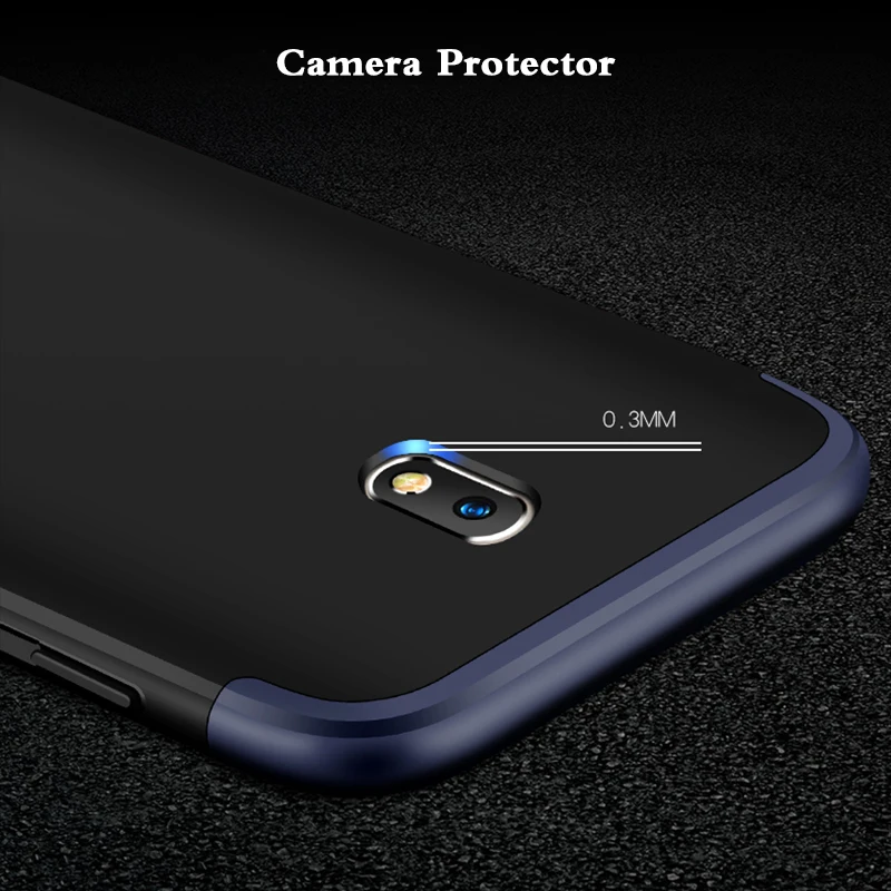 Жесткий ПК чехол для Funda Samsung Galaxy J3 J5 J7 2017 Pro J330 J530 J730 евро версия 3 в 1 Съемный 360