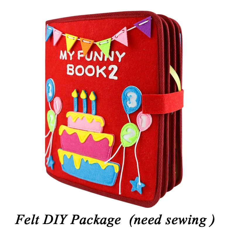Felt DIY Package Мама DIY Монтессори моя забавная книга ребенка раннего образования первая Тихая книга 21X25 см книга с картинками ручная работа посылка для беременности - Цвет: Felt DIY Package