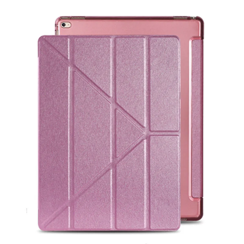 Розовый Для Apple Ipad Pro 12,9 супер тонкий чехол-подставка из искусственной кожи чехол для планшета кожаный чехол для Ipad Pro 12,9+ стилус - Цвет: Розовый