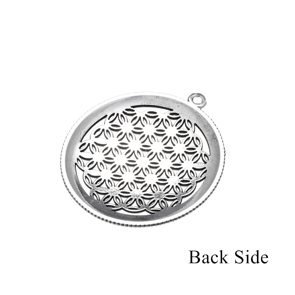 Dawapara цветок жизни женский круглый большой металлический кулон круглой формы