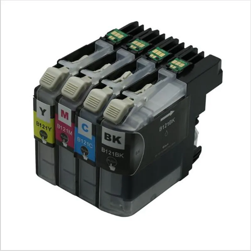 4pcs LC121 BK/C/M/Y full Inkjet Ink Cartridges compatible For Brother DCP-J552DW/ DCP-J752DW/ MFC-J470DW/ MFC-J650DW Printer | Компьютеры