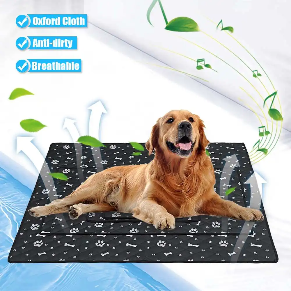 

S/M/L/XL Pet Cooling Mat Chilly Pad Cooling Pet Dog Indoor Summer Cool Fiber Bed