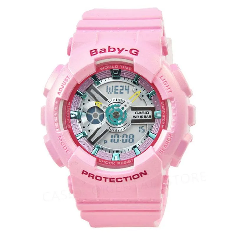 BA-110CA-4A CASIO Часы BABY-G серии женские наручные часы BA-110-1A водонепроницаемый светодиодный спортивные часы Relogio часы подарок высокое качество ударопрочный - Цвет: BA-110CA-4A