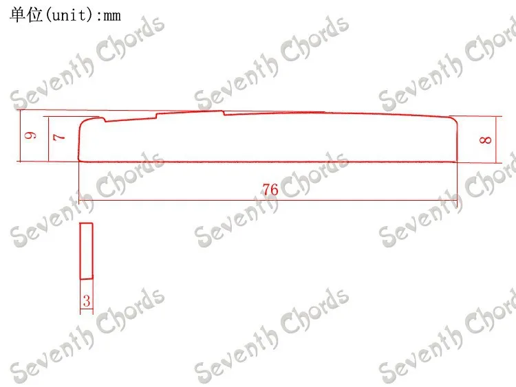 5 pcs Bone Acoustic Guitar String Bridge Saddle Fully Compensated 76x3x9MM | Спорт и развлечения