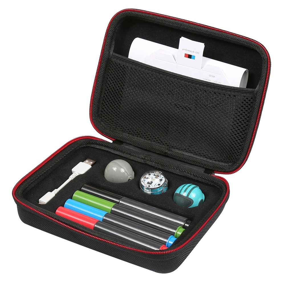 

Newest Hard Case for Ozobot Evo App-Connected Coding Robot - Fits USB Charging Cable / Playfield / Skin / 4 Color Code Markers