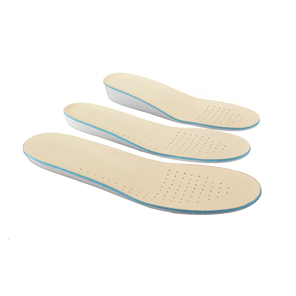 EXPfoot Premium Unisex Genuine Leather Height Increase Elevator Shoes Insoles Invisible Heel Shoe Lift Increased Memory Cushion