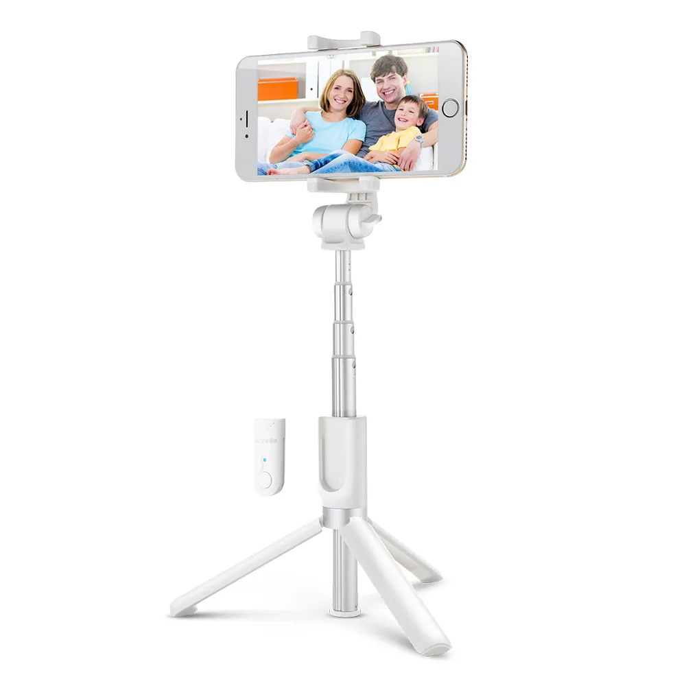 BS3 White BlitzWolf BS3 Универсальный беспроводной Bluetooth Selfie Stick Мини Штатив Выдвижной Складной Монопод Live Stream Travel для iPhone 11 Pro X XR 8 Для Samsung Xiaomi 9 Huawei P30 Pro Смартфон - Цвет: BS3 White
