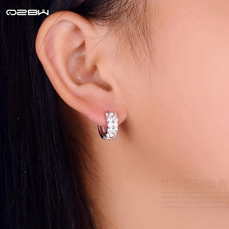 2017 Новый CZ Серьги С Бриллиантами Шпильки для Женщин Девушки Моды Двухрядные