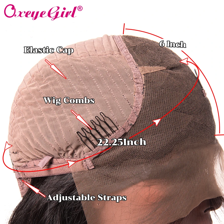 Oxeye девочка перуанские волосы 13x6 короткий парик Боб прямые Синтетические на