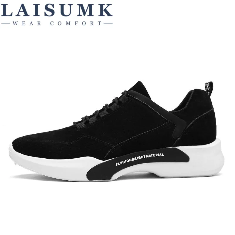 

LAISUMK Men's Leather Casual Shoes Suede Moccasins Men Loafers Patchwork Color Brand Male Shoes Chaussure