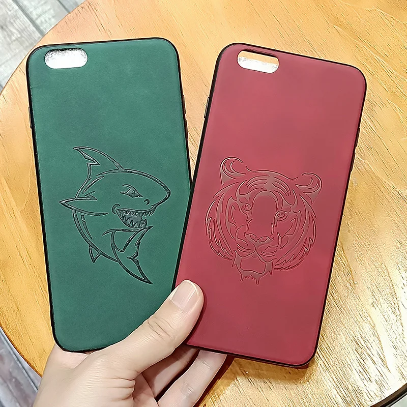 Печать животных тигра Дракон Акула змеиная кожа чехол для iPhone X XS max Xr Твердый 8 7 6 6s