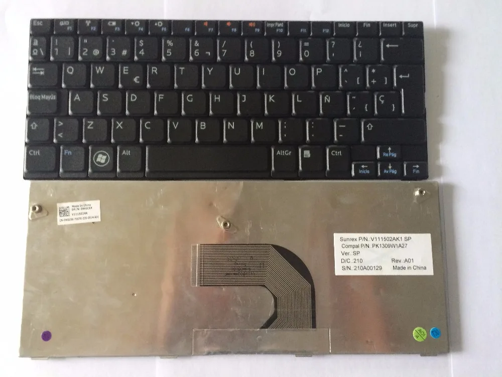 

Brand new Spanish La Laptop keyboard for for Dell mini 10 mini 1012 mini 1018 1014 P04T Black sp layout