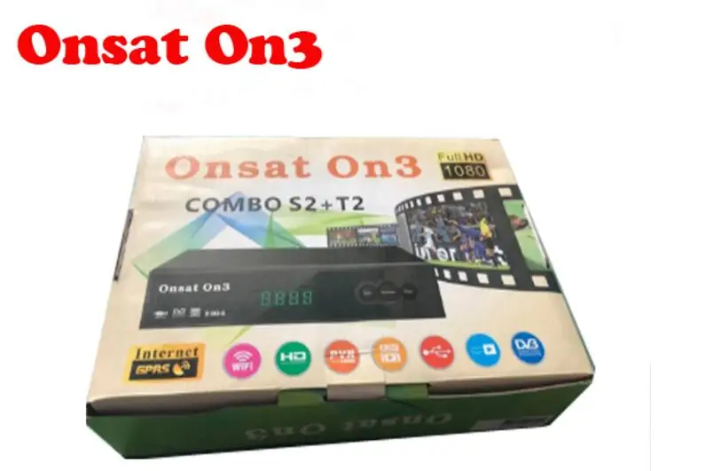 Onsat3 Спутниковый Ресивер gprs sim-слот внутри DVB S2+ T2combo H.264 powervu autoroll приемник поддерживает dvb t2 dvb s2