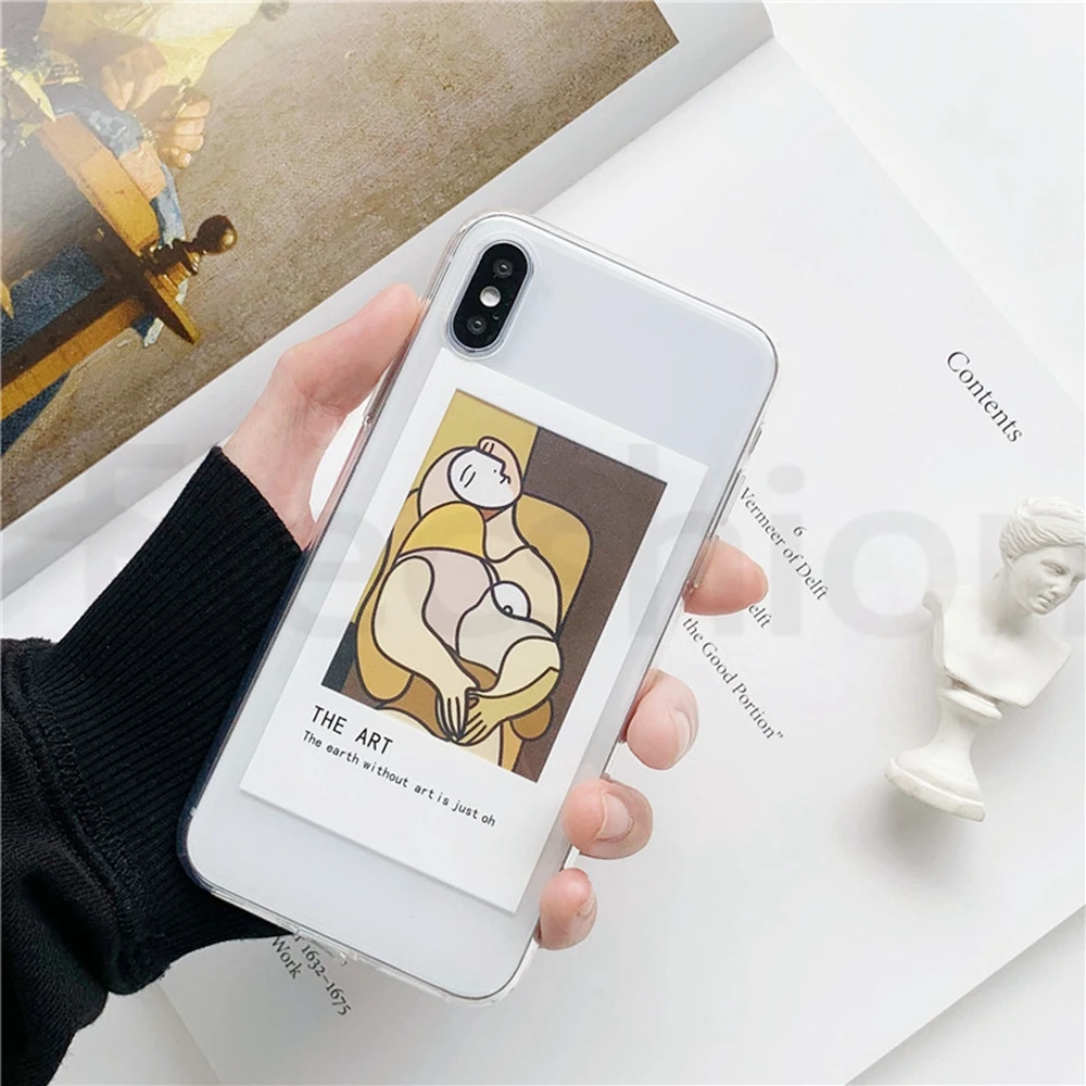 Мягкий прозрачный чехол из ТПУ для iphone 7, 8 Plus, XR, XS, Max, картина маслом, X, Xs, для iphone 6, 6s Plus, с 7 картами холодного ветра, сделай сам