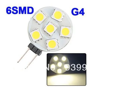 10 шт./лот SMD 5050 G4 6 светодиодный s светодиодный светильник круглая доска лампа 1 Вт 12 В DC белый и теплый белый