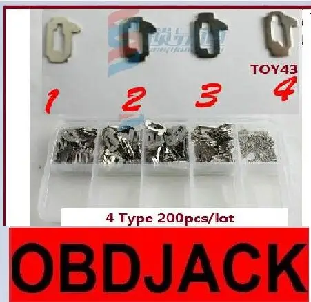 200 шт./лот TOY43 Автомобилей-lock Рид Фиксирующую Пластину ForToyota Автомобильных Замков