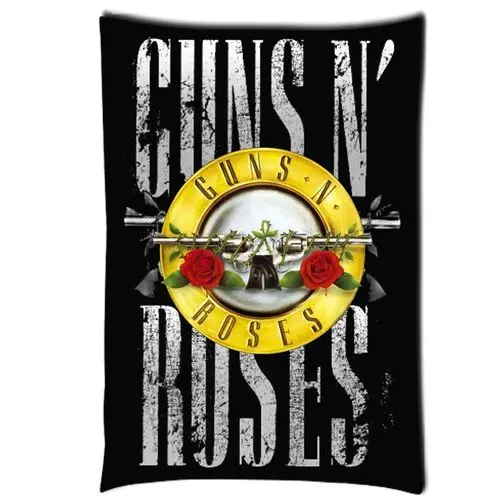 Funda de almohada de Guns N Roses, funda de almohada de banda de Metal Punk, funda de almohada rectangular para cama, regalos de dos lados de 20 "x 30"