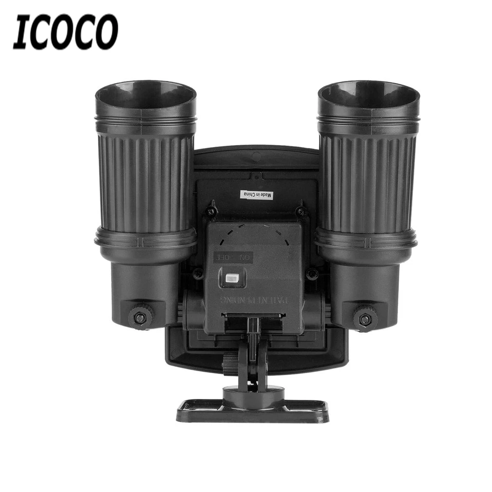 ICOCO Solar Sensor Light Spotlights 14LED Double Head PIR Human Body Infrared Induction Outdoor Garden Pathway Wall Lamp Sale | Лампы и