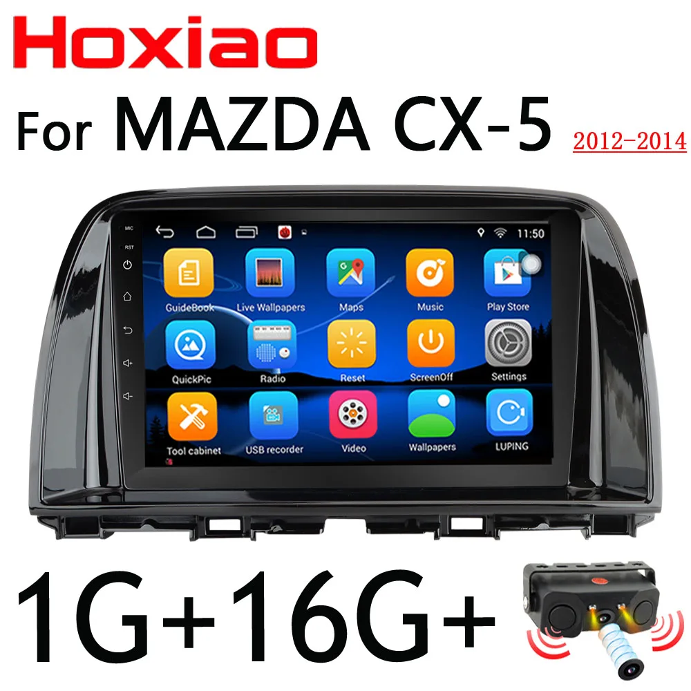 Для Mazda CX-5 CX5 CX 5 2012 2013 9 дюймов 1024*600 экран Автомобильный Android Радио BT WiFi gps стерео 2 din Автомобильный dvd-плеер - Цвет: 1G With radar camera
