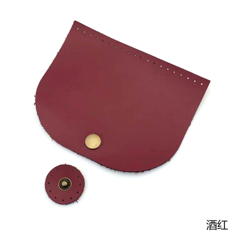 Wine Red 5 шт., сумка 10x12 см, откидная крышка из искусственной кожи, сменная ручная работа, ручная работа, сумка на плечо, чехол с замком, аксессуары KZ0095 - Цвет: Wine Red