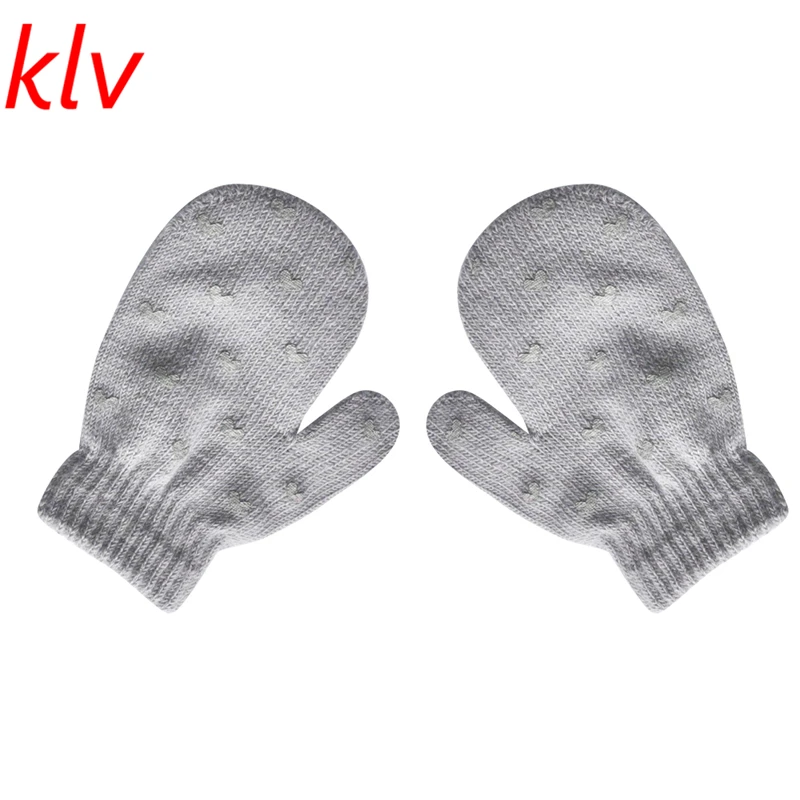 

Kids Dot Star Heart Pattern Mittens Boys Girls Soft Knitting Warm Gloves Fashion