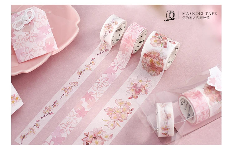 3 шт./компл. Kawaii Сакура васи лента декоративная клейкая лента пуля журнал Скрапбукинг DIY Стикеры милый