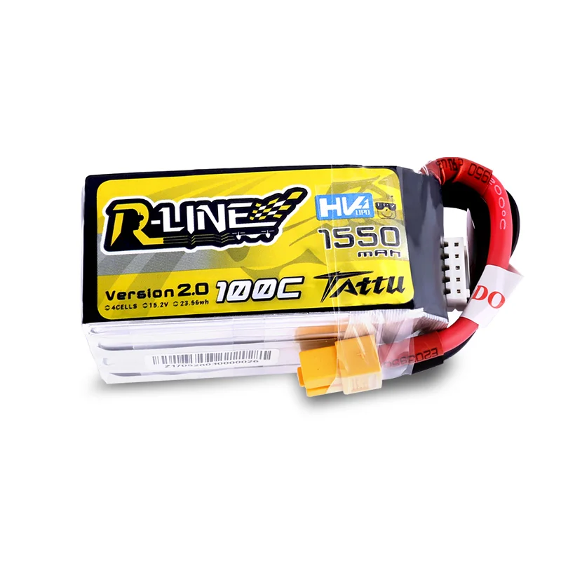 Tattu R Line версия 2 0 1550 мАч 15 c 4S 250 в HV Lipo батарея с разъемом XT60 для размер 3D FPV гоночный