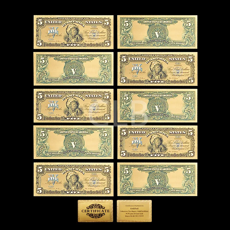 Оптовая цена Коллекционная редкая красочная банкнота 5 долларов американское