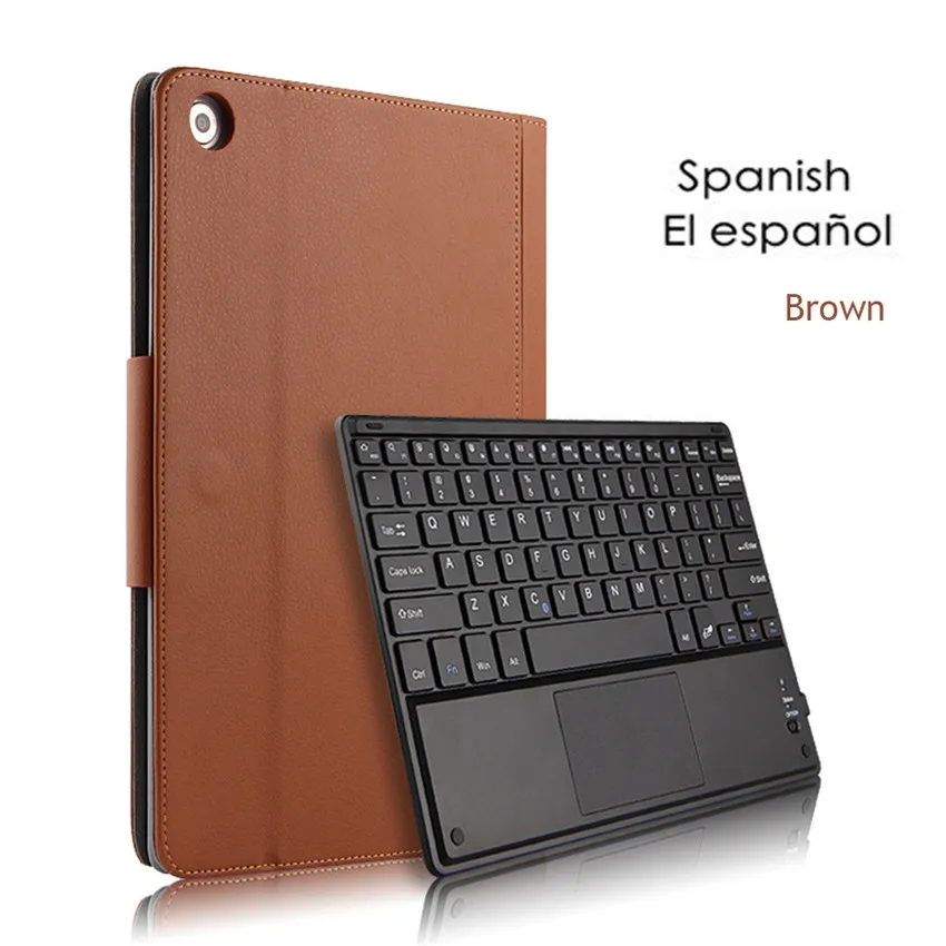 Spanish Brown Чехол для huawei MediaPad M5 Pro M5 10,8 ''CMR-W09/AL09/W19 Bluetooth клавиатура кожаный чехол для huawei m5 10,8 чехол для клавиатуры - Цвет: Spanish Brown