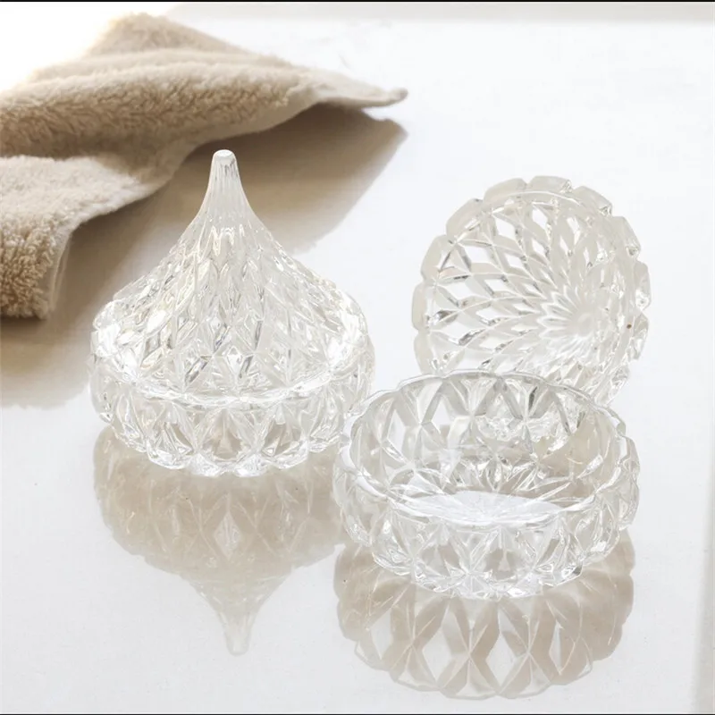 Маленькая стеклянная сахарница Милая Мини шкатулка для ювелирных изделий