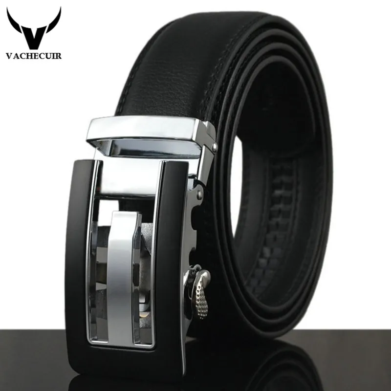 

Fashion Men's Belt Plus Size Real Leather Automatic Buckle Black Belts Elegant Luxury Brand Designer Belts Men High Quality Q167