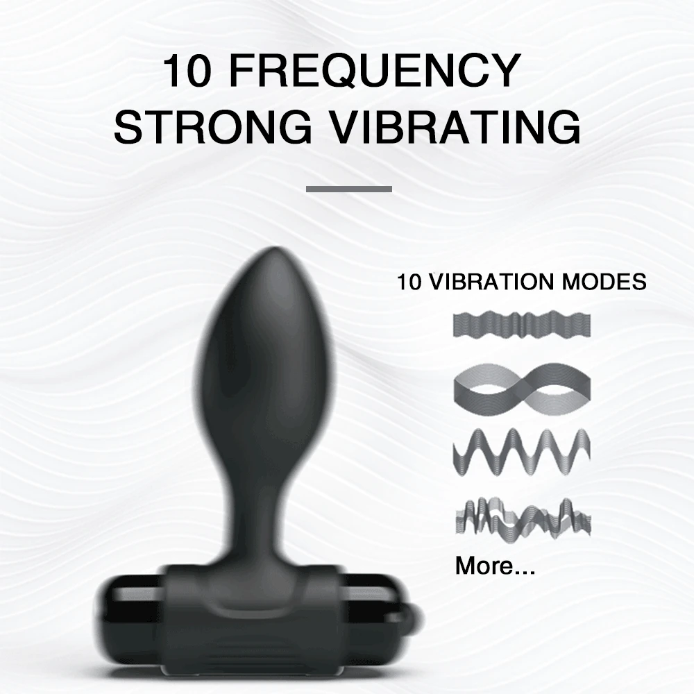 Анальная пробка 10 скоростей гладкая массажер простаты секс игрушки для взрослых